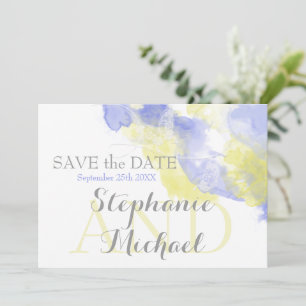 Wasserfarbenschmetterling Periwinkle Lemon Savethe Save The Date