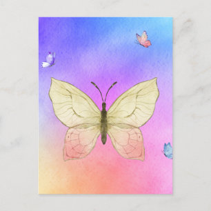 Wasserfarbenschmetterling Postkarte