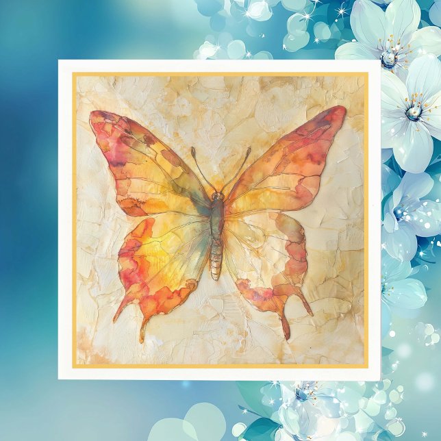 Wasserfarbenschmetterling Serviette (Von Creator hochgeladen)