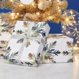 Wasserfarbenschneeflocken, magische Farben Geschenkpapier