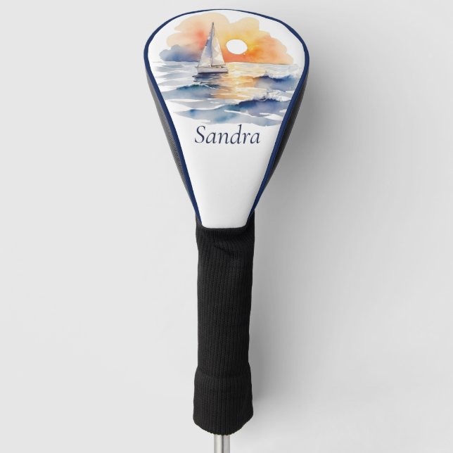 Wasserfarbensegeln Sailboat Wassersportzentrum Was Golf Headcover (Vorderseite)