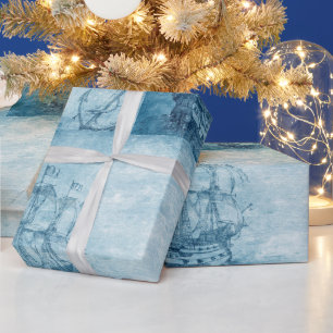 Wasserfarbensegelschiff Sailor Geschenkpapier