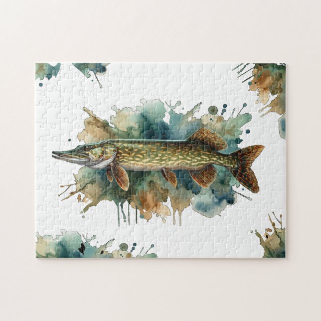 Wasserfarbenserie: Pike (Horizontal)
