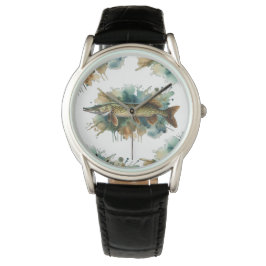 Wasserfarbenserie: Pike Armbanduhr