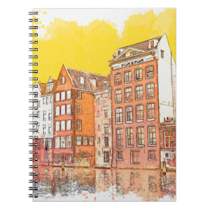 Wasserfarbenskizze oder Illustration eines traditi Notizblock