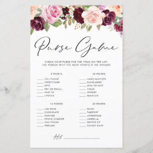 Wasserfarbenspiel Burgund und Peach Blume Pursuit