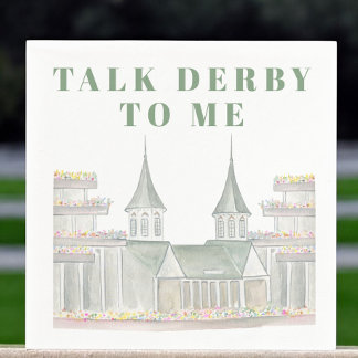 Wasserfarbenspiel Derby to Me Horseracing Gebäude Serviette