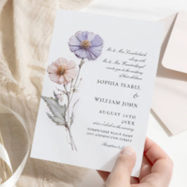 Wasserfarbenspiel Wildblume Bohemische Hochzeit Einladung