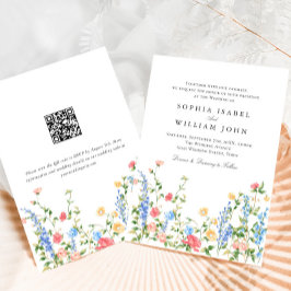 Wasserfarbenspiel Wildblume Bohemische Hochzeit Einladung