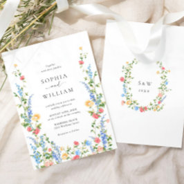 Wasserfarbenspiel Wildblume Bohemische Hochzeit Einladung