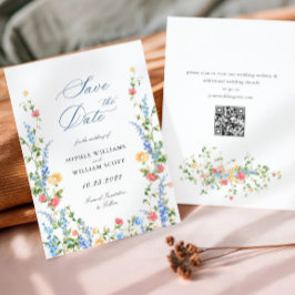 Wasserfarbenspiel Wildblume Bohemische Hochzeit Save The Date