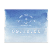 Wasserfarbenstrand Save the Date Hochzeit
