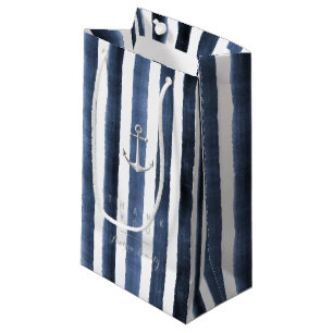 Wasserfarbenstreifen mit Monogramm Kleine Geschenktüte