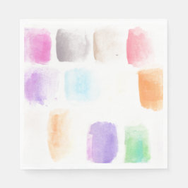 Wasserfarbenstriche Handgemalte Gemusterte Napkins Serviette