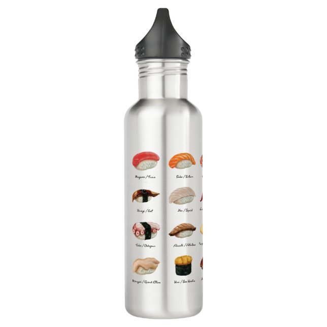 Wasserfarbensushi-Diagramm Edelstahlflasche (Links)