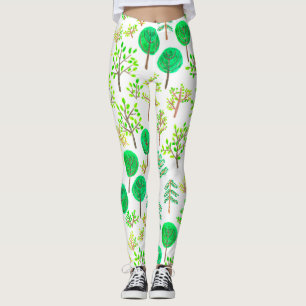 Wasserfarbenwald im Doodstyle Leggings