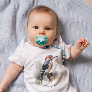 Wasserfarbenwaldspecht Baby Strampler