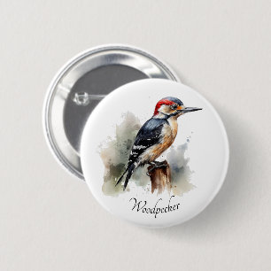 Wasserfarbenwaldspecht Button