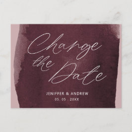 Wasserfarbenwäsche ändern das Datum der Postkarte