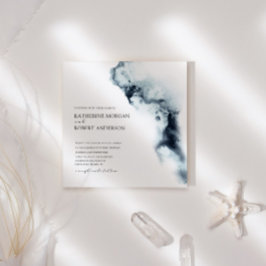 Wasserfarbenwellen Minimalistische Einladung zur H