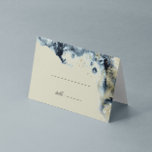Wasserfarbenwellen Minimalistische Hochzeitskarte<br><div class="desc">Die Karte des Hochzeitstischs ist mit einem Pinselstrich in Aquarellfarbe in tiefblau und mit goldenen Akzenten versehen, die Wellen am Strand imitieren, was es zu einer perfekten Wahl für eine Hochzeit im Sommer oder für eine Hochzeit am Strand macht. Es ist minimalistisch und elegant in Layout und Schriftart-Auswahl und auch...</div>