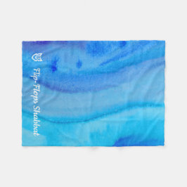 Wasserfarbenwirbel Flip Flops Shabbat Fleecedecke