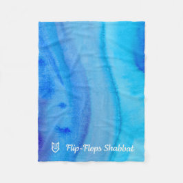 Wasserfarbenwirbel Flip Flops Shabbat Fleecedecke