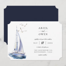 WasserfarbenYacht-Hochzeit