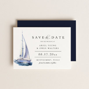 WasserfarbenYacht - Wassersport Save the Date Ankündigung
