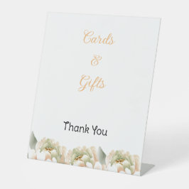 Wasserfarbenzeichen Peach Peony Pedestal Sockelschild