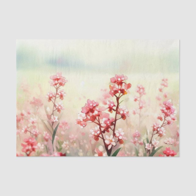 Wasserfarbfeld Blume-Waxblume (D) Seidenpapier (Vorderseite)