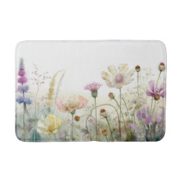 Wasserfarbfeld wild lebender Blume Badematte