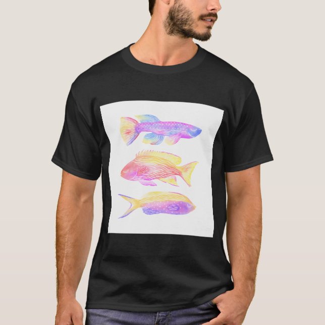 Wasserfarbfisch T-Shirt (Vorderseite)