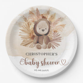 Wasserfarbige, neutrale Baby Bär Sweatshirt Pampas Pappteller