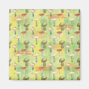 Wasserfarbige Pilzverglasung Magnet