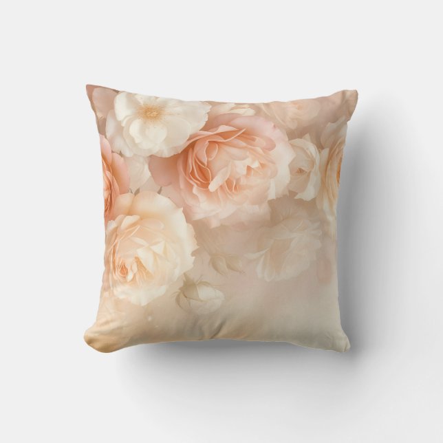 Wasserfarbige Rose von Blush 3 D Kissen (Vorderseite)