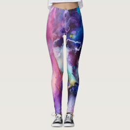 Wasserfarbiger Regenbogen Name für whimsical perso Leggings