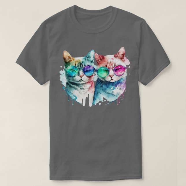 Wasserfarbkatze T-Shirt (Design vorne)