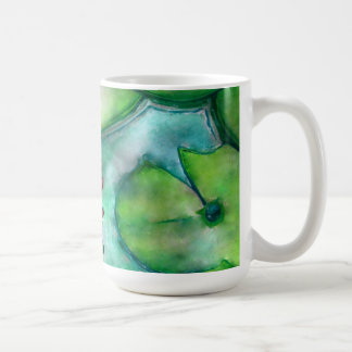 Wasserfarbkunst auf einer Tasse