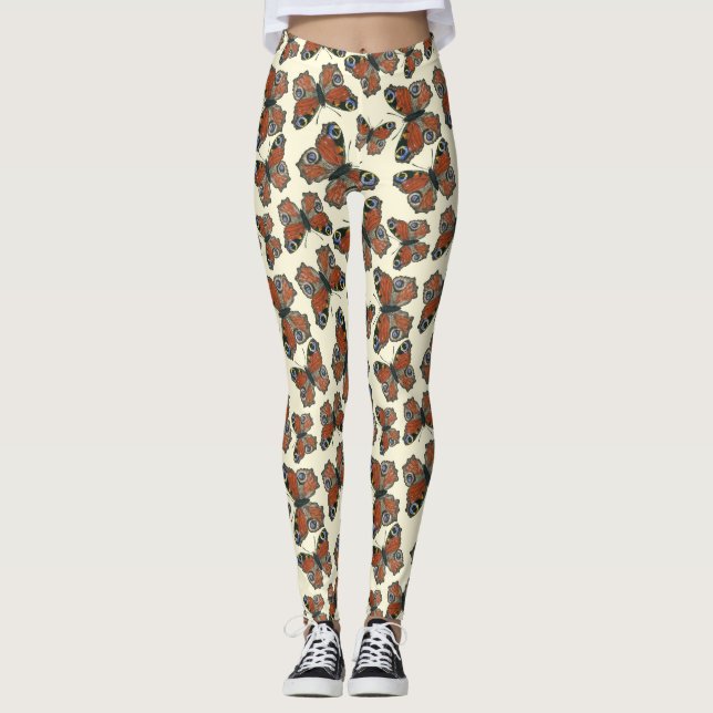 Wasserfarbmuster der Schmetterlinge Leggings (Vorderseite)
