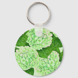 Wasserfarbmuster für Hydrangea Schlüsselanhänger