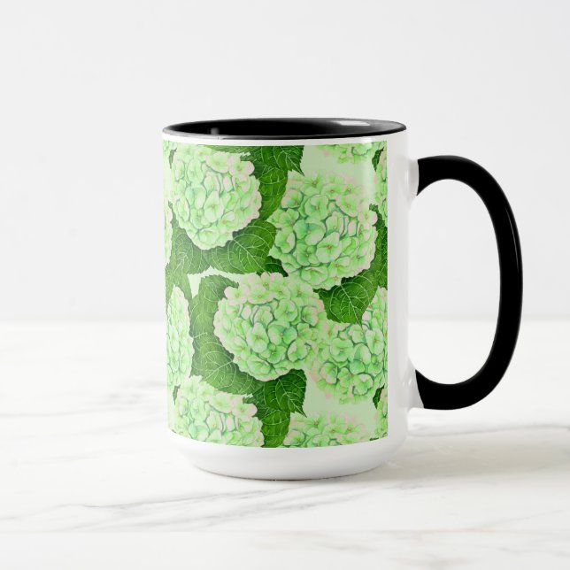 Wasserfarbmuster für Hydrangea Tasse (Rechts)