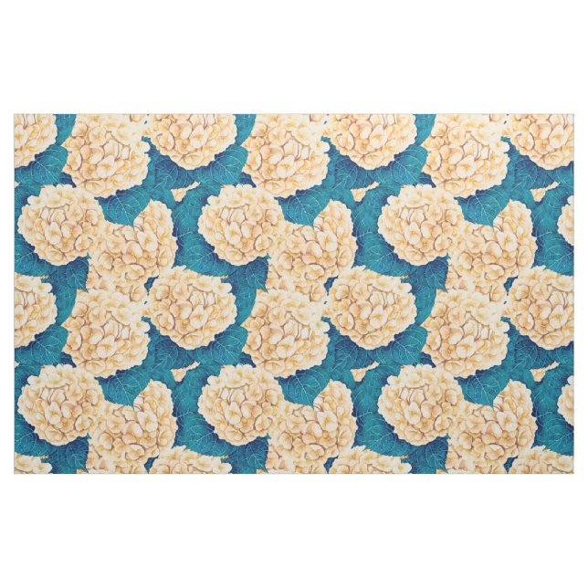 Wasserfarbmuster Hydrangea, gelb und blau Stoff (Fat Quarter (45,7 x 55,9 cm))
