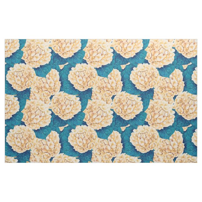 Wasserfarbmuster Hydrangea, gelb und blau Stoff (Yard (91,4 cm))