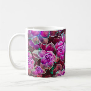 Wasserfarbmuster mit Kamelie-Blume. Bläschen Kaffeetasse