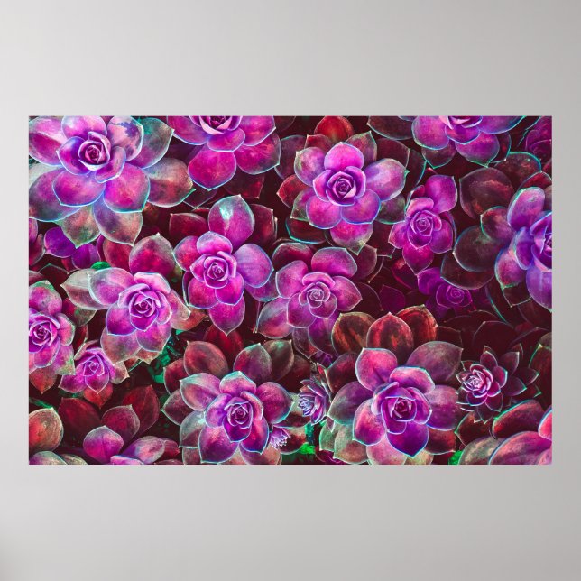 Wasserfarbmuster mit Kamelie-Blume. Bläschen Poster (Vorne)