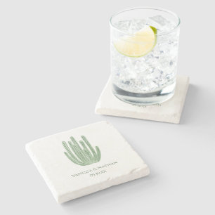Wasserfarborpfeife Kakteen Gastgeschenk Hochzeit Steinuntersetzer