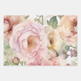 WASSERFARBPAPIER DER ROSE PEONY DEKORATIVE PAPIER