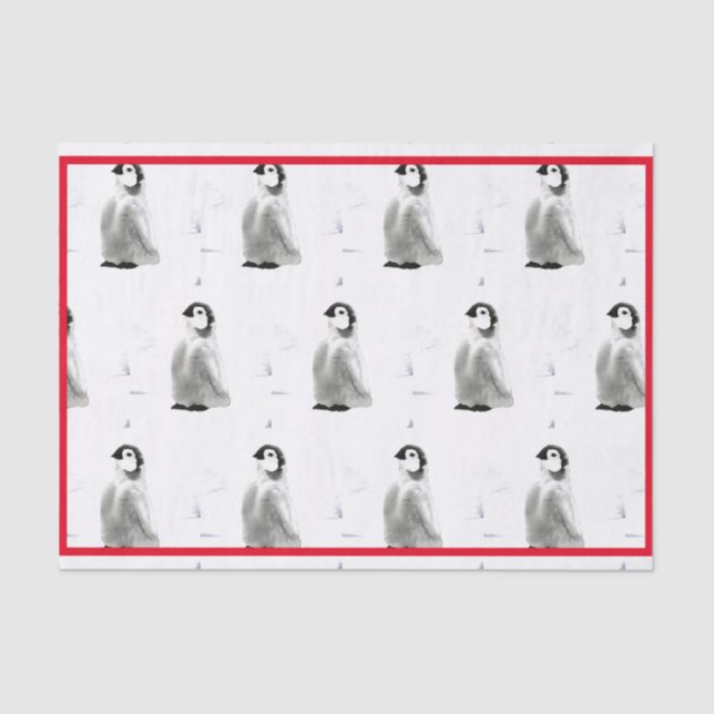 WASSERFARBPENGUIN SEIDENPAPIER (Vorderseite)