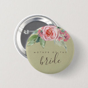 WASSERFARBPINK BLUME FOLIAGE MUTTER DER BRÜCKE BUTTON